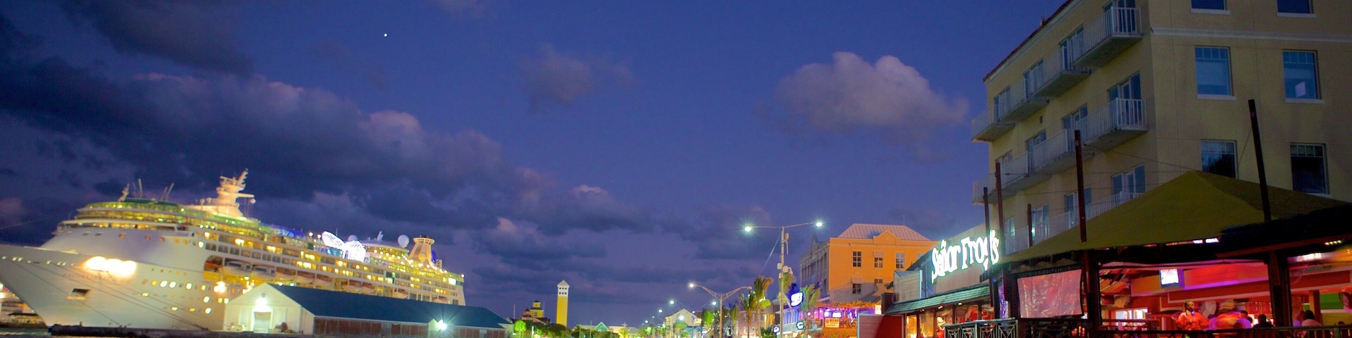 Nassau which includes cruising, night scenes and general coastal views