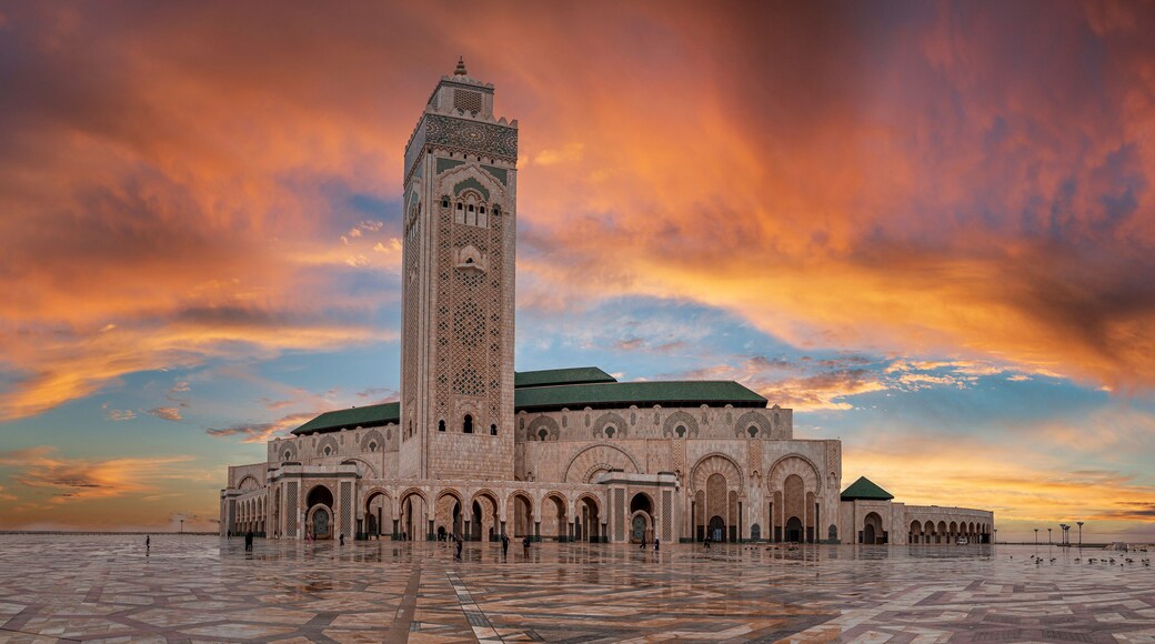 Mosque Hasan II one of the biggest mosques in the world with the highest minaret