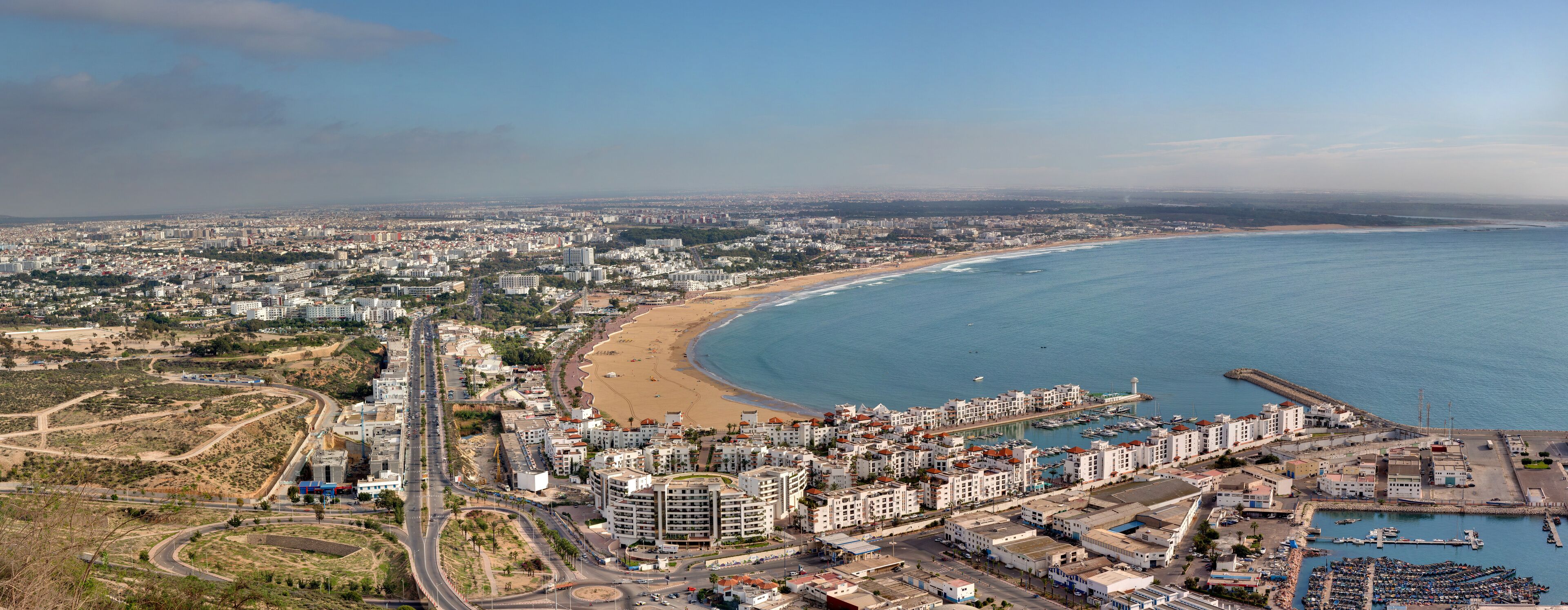 Vue panoramique sur la ville d'Agadir depuis la Kasbah