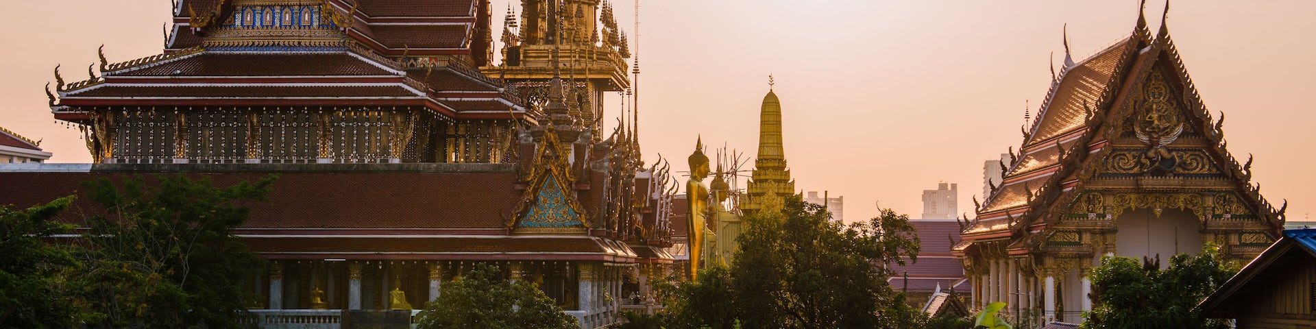 Sunset at Wat Lat Phrao, Bangkok