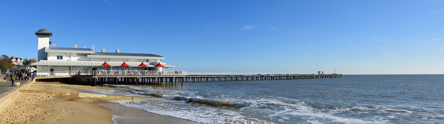 Panorama of the pier at Felixstowe Suffolk England.
