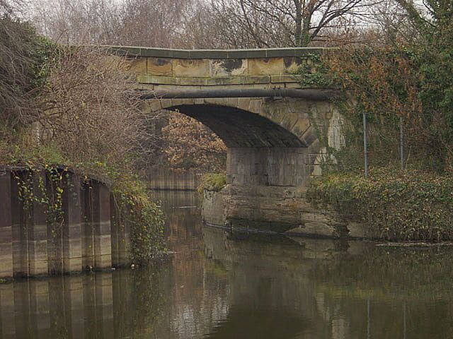 Bridge over the Don Navigation at Aldwarke A typical canal bridge, it has been superseded by a modern structure more suited to today's traffic.