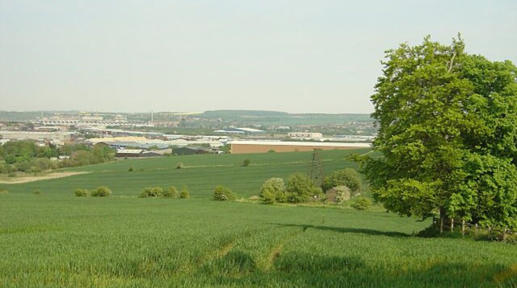 Landscape at Barbot Hall View across to the Don valley; distant to the left is the Corus steelworks at Parkgate.