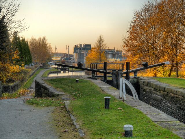 Photograph of Lock 12 on the Ashton Canal, Manchester, England