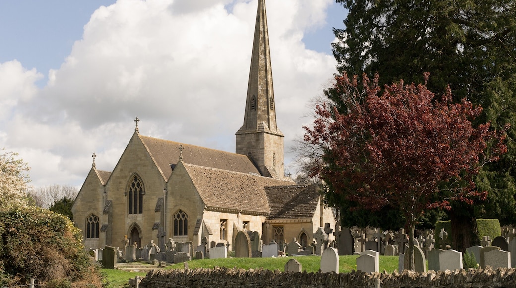 St Peter's parish church, Leckhampton, Gloucestershire, seen from the southwest
