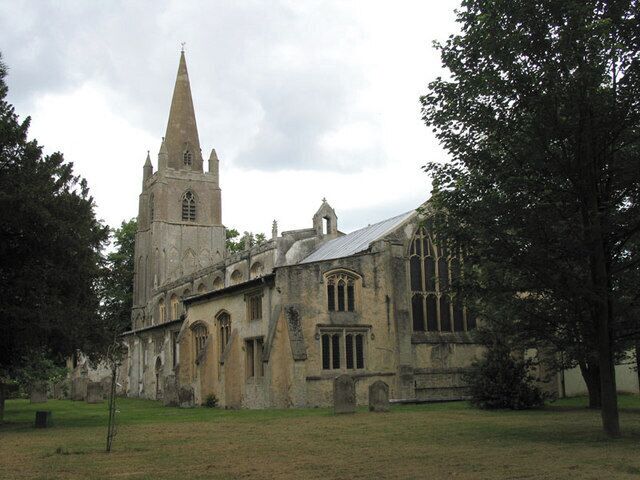 All Saints' parish church, Walsoken, Norfolk, seen from east-southeast