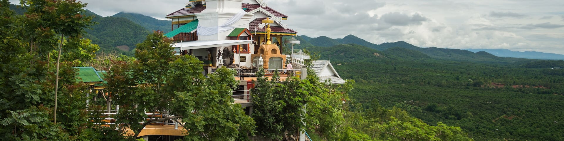 Pagoda on the mountain wat phra phutthabat Phanam,Li,lamphun,tha