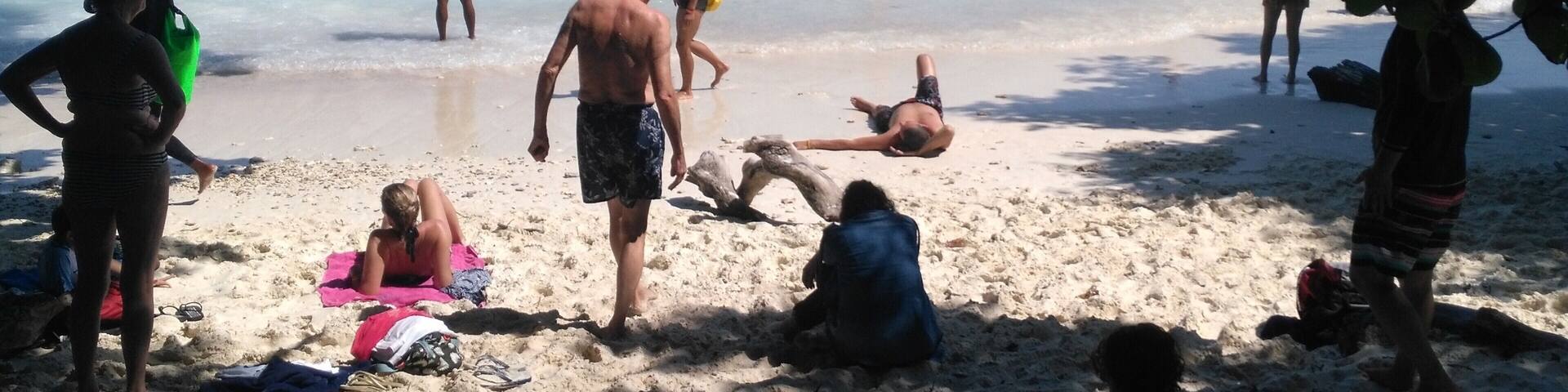 A "secret" beach at the Similan Islands in Thailand. During the time when these beautiful islands are open to the public they are full of people. Travel tip: try to stay here overnight, so you can see the beauty of the island in the early morning when the tourists have not yet arrived #LifeAtExpedia