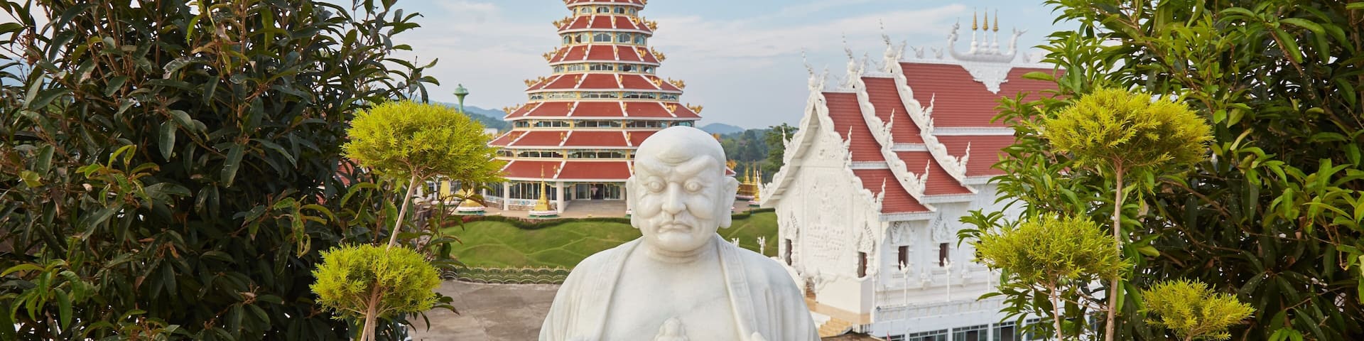 The stunning Wat Huai Pla Klang temple in Chiang Rai Province, Thailand