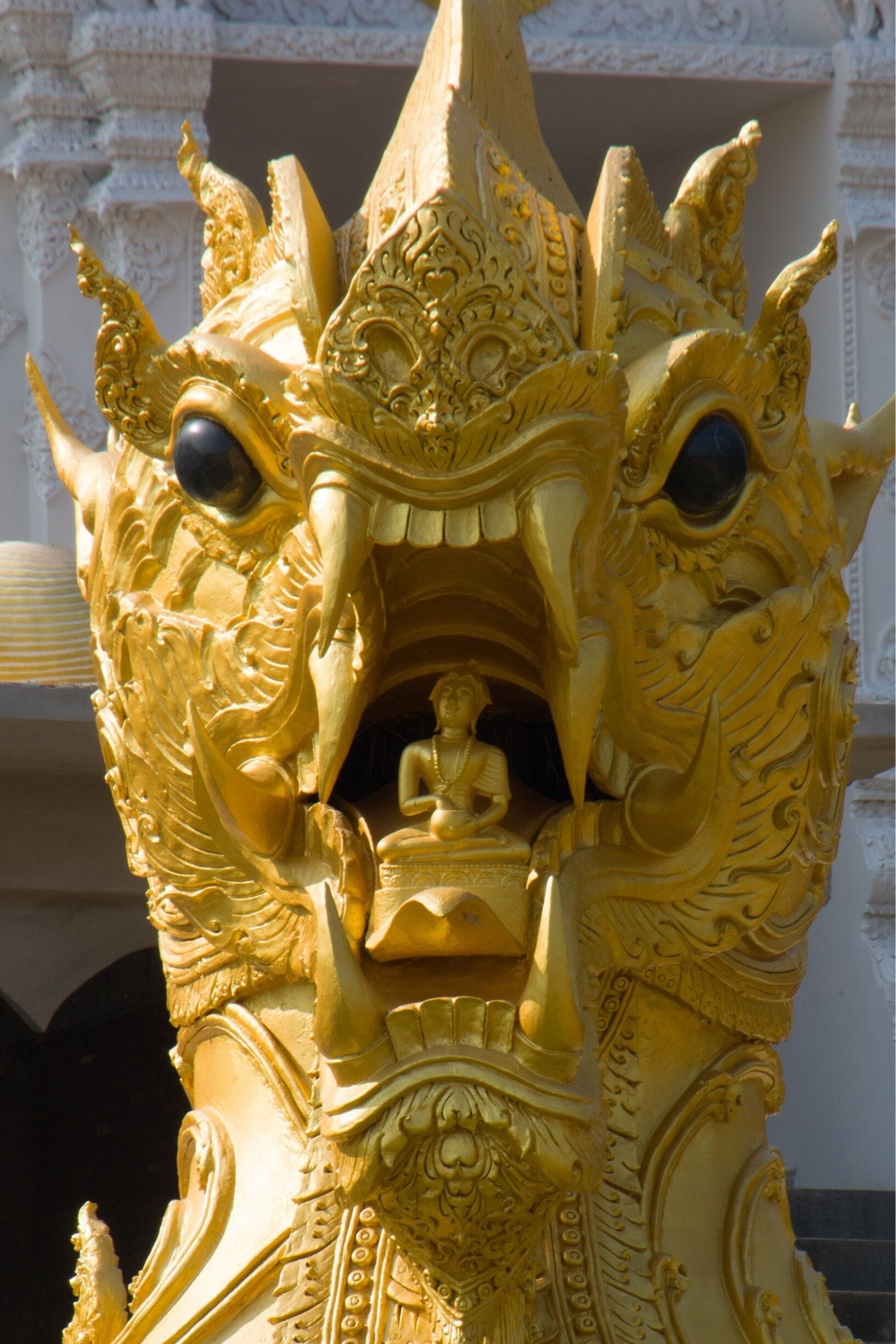 This beautiful Burmese temple was just outside of Ban Thung Hong, Thailand. So unusual and so many different statues. 