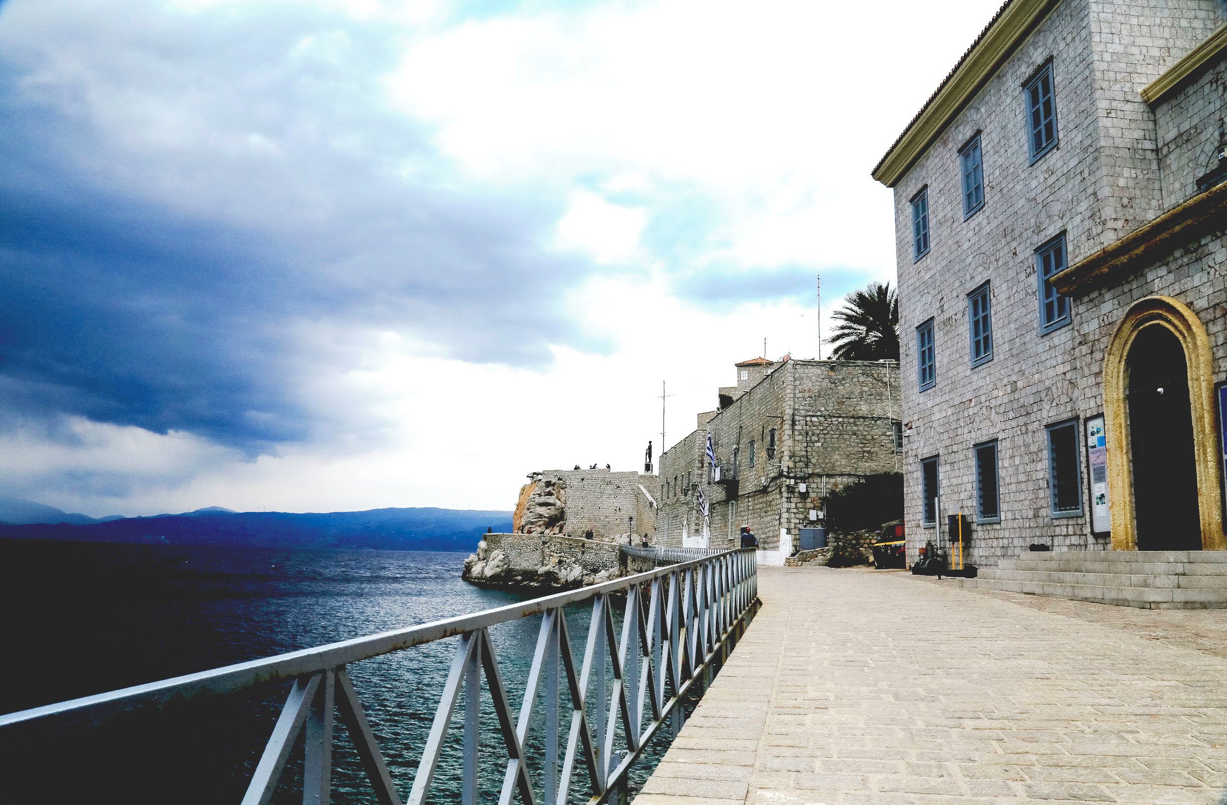 Hydra, near the port, just before a spring rain starts.