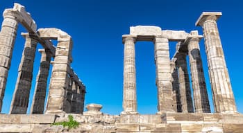 Panorama of the ancient temple of Poseidon
