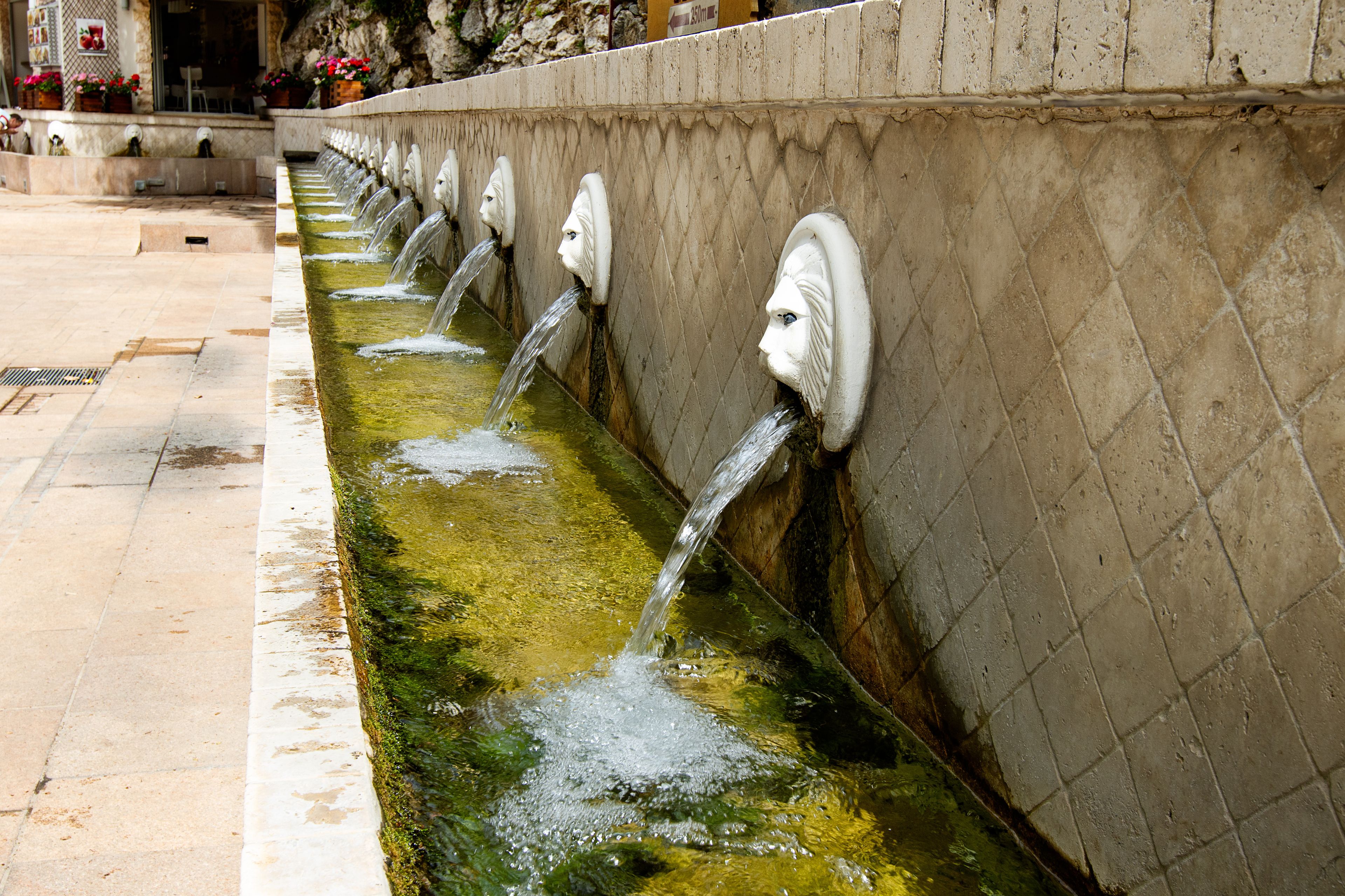 Fresh water spring in Spilion, Spili, Crete, Greece.