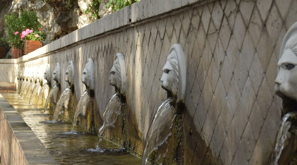 The famous 25 lion-head "Kefalovrissi" or fountain heads, the Venetian drinkwater supply for the town of Spili in the prefecture of Rethymno, Crete. The exact source of this very pure water is still unknown...