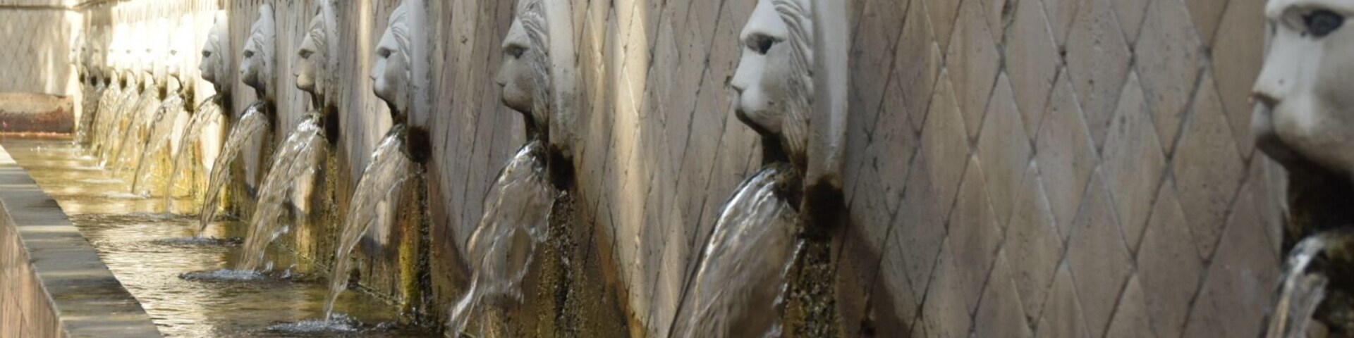 The famous 25 lion-head "Kefalovrissi" or fountain heads, the Venetian drinkwater supply for the town of Spili in the prefecture of Rethymno, Crete. The exact source of this very pure water is still unknown...