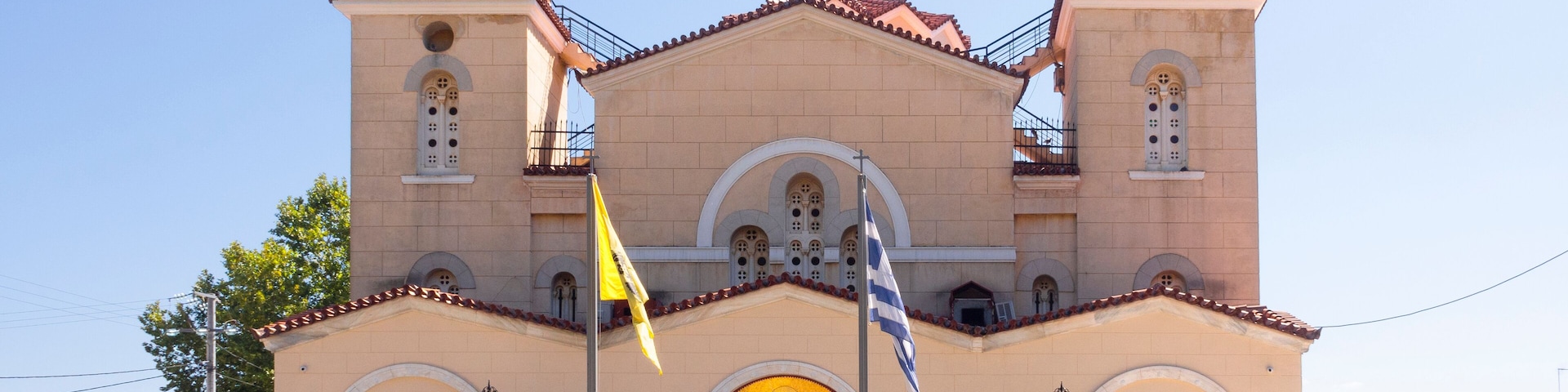 The Church of Saint John Russian on the Greek island of Evia in the village of Prokopi is a popular place of religious pilgrimage in Greece