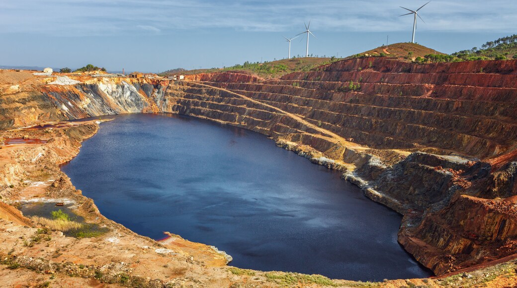 Tharsis mine, northern filon, pyrite mineral, composed of iron, sulfur and copper, Huelva, Spain