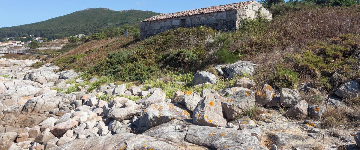 Building (hut) in Portocubelo, Lira, Carnota, Galicia (Spain).