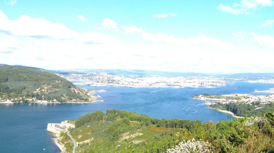 Ria of Ferrol, in Galicia, Spain. In the picture appears the castle of A Palma and the castle of San Felipe.