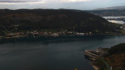 Ria of Ferrol, in Galicia, Spain. In the picture appears the castle of A Palma and the castle of San Felipe.