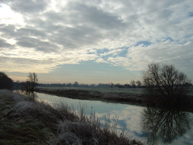 River Ouse South of Bromham looking towards Kempston River Ouse south of Bromham and looking towards Kempston rural Church. Photograph taken in March 2007. Bedford bypass is due to cross this land in 2008/9.