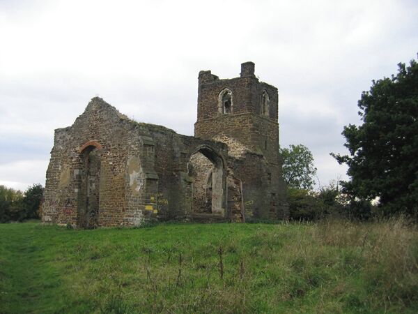 Ruined church of St Mary's, Clophill, Beds. Redundant since 1972, the church stands on a lonely hilltop north of the village; it has a rich history of myths and legends but is subject to anti-social activities and ritual vandalism.