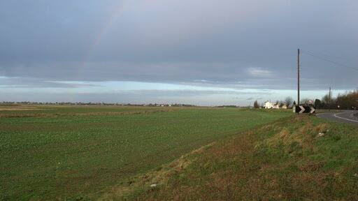 Cowbit Barrier Bank To the left is Cowbit Wash and the barrier bank carries the road on top of it.
