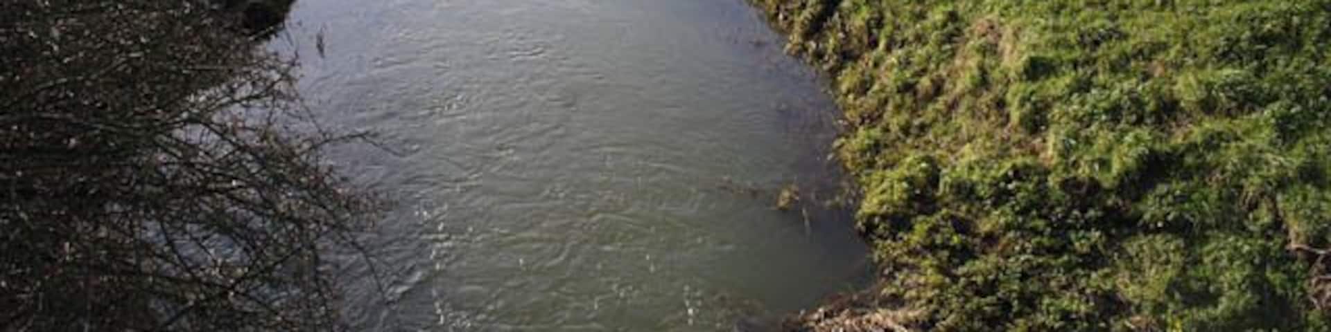 East Glen River Looking down stream from the bridge on the road from Edenham to Lound.