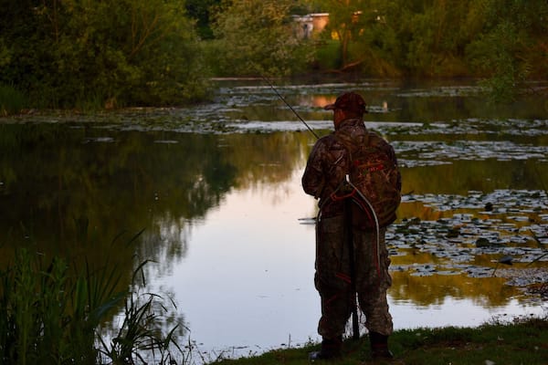Dawn over one of the lakes
