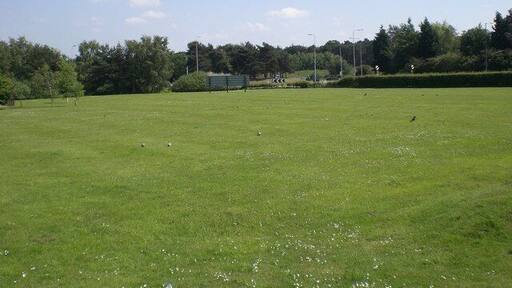 Roundabout at junction of A149, A1076 and B1145 View from grounds of Queen Elizabeth Hospital, King's Lynn