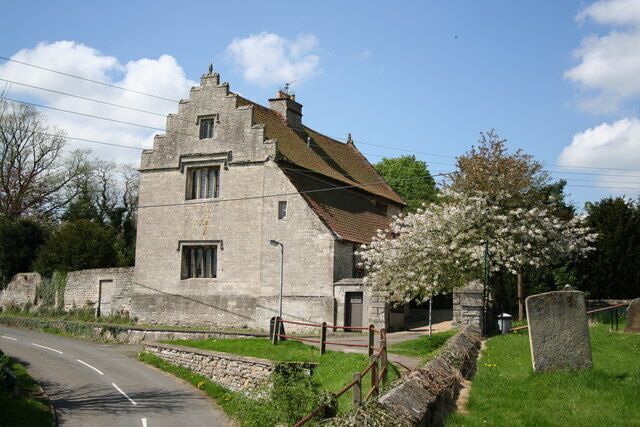 Great Ponton Manor House, Lincolnshire. Built for Anthony Ellys in about 1519. It has stepped gables, and insied are traces of 16th century wall paintings.