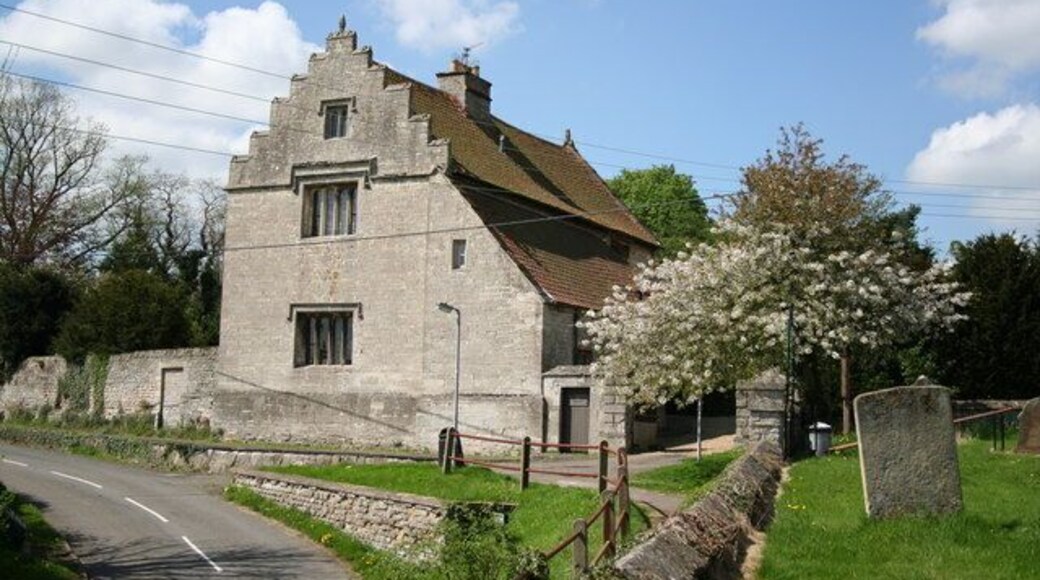Great Ponton Manor House, Lincolnshire. Built for Anthony Ellys in about 1519. It has stepped gables, and insied are traces of 16th century wall paintings.