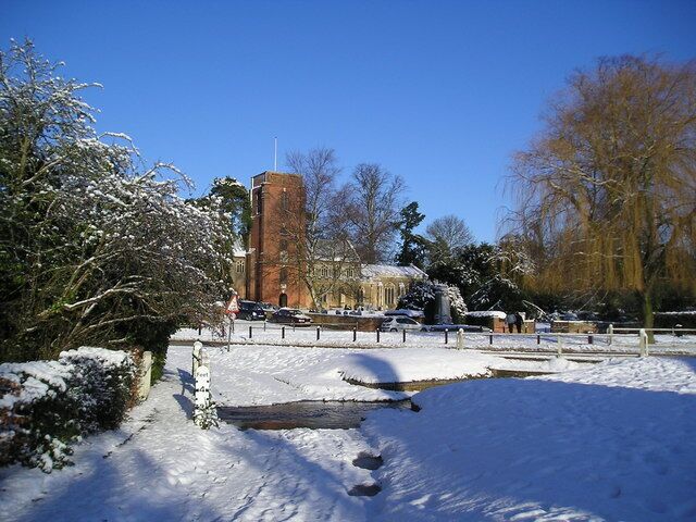 Ford in Grundisburgh One of two fords which cross the River Lark near Grundisburgh village green.
