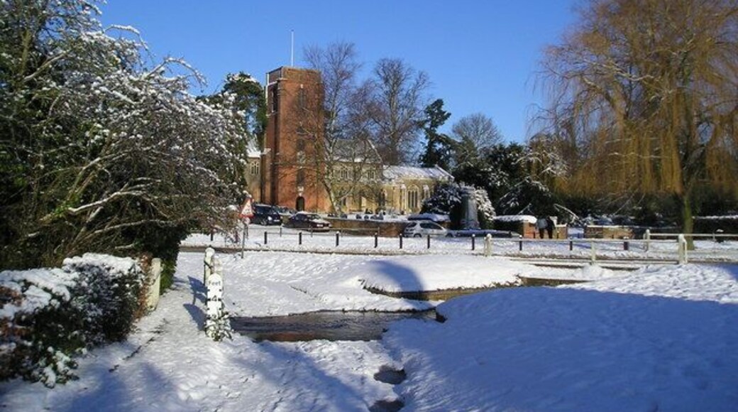 Ford in Grundisburgh One of two fords which cross the River Lark near Grundisburgh village green.