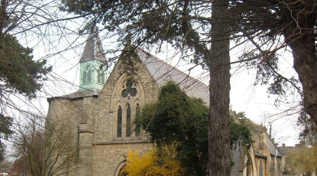 Parish church of St James, New Bradwell, Milton Keynes, Buckinghamshire, seen from the southwest
