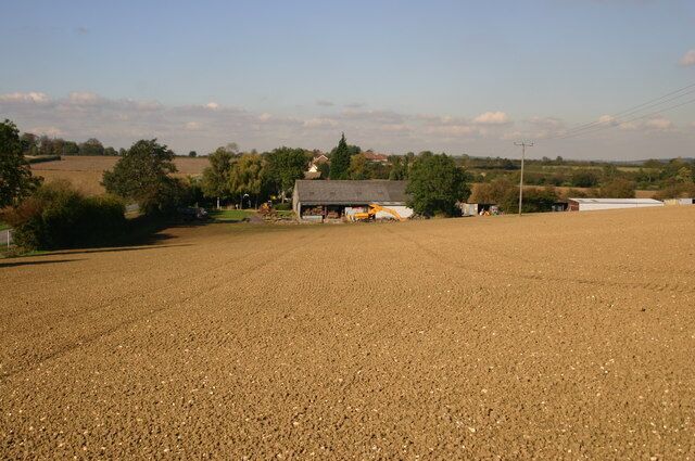 Nethercroft Farm Field looking down to Nethercroft Farm