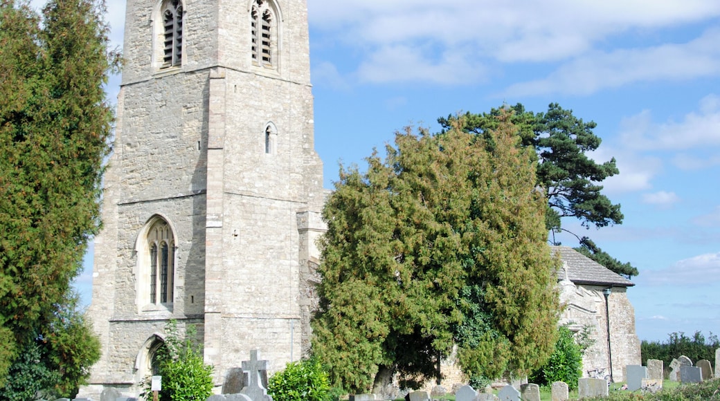 All Saints parish church, Little Staughton, Bedfordshire, seen from the southwest