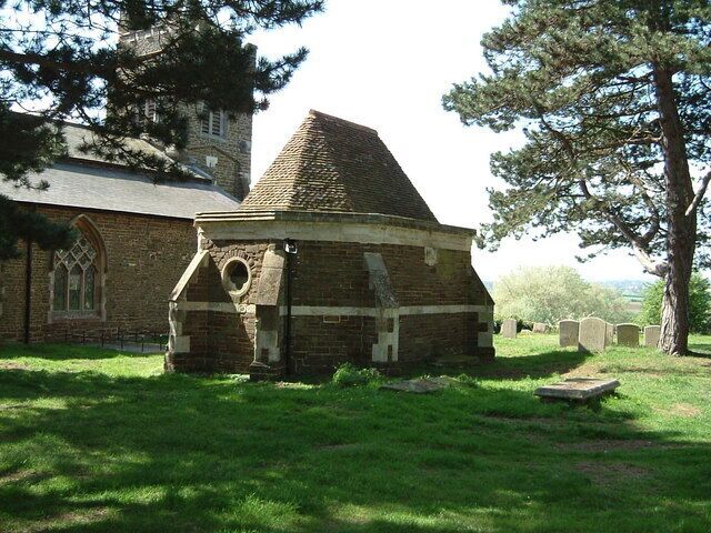 The Ailesbury Mausoleum, Maulden. In the churchyard of St.Mary's in Maulden is this unusual little building. It is the Ailesbury Mausoleum and was originally erected to the memory of Diana Countess of Elgin - a member of the Ailesbury family.