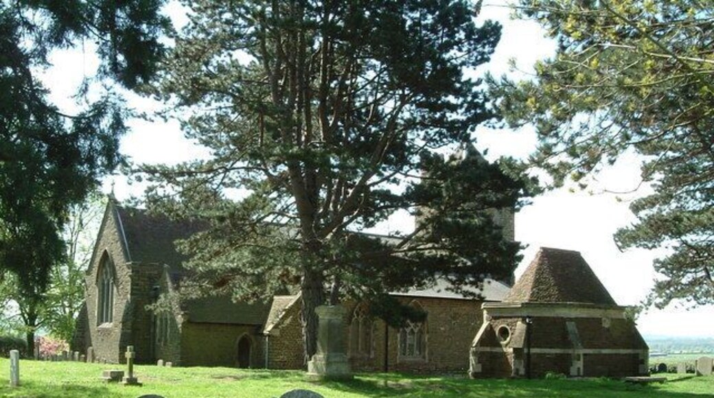 St. Mary the Virgin, Maulden. This is a far more substantial church than it seems at first sight. The tower is only quite small but it has side aisles and other additions. It also has the curious detached building seen here on the right, which is the Ailesbury family mausoleum. This church has its own website ! http://www.stmarysmaulden.org/