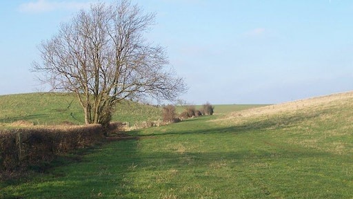 Public Footpath Starting to make a shallow climb from Kings Farm in Maulden in the general direction of Kings Wood