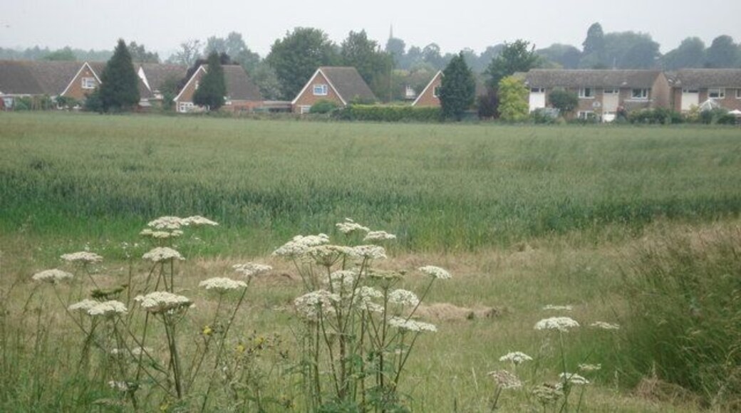 Houses and farmland on the edge of Offord D'Arcy
