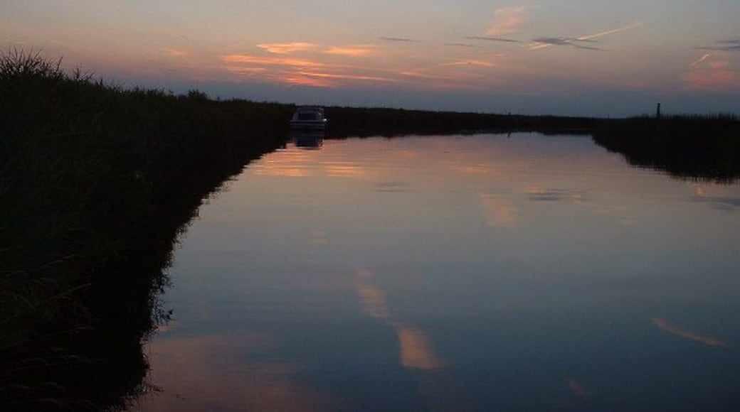 Evening light on the Waveney. Black Mill in the distance. The Broads are wonderfully atmospheric at all times of day.