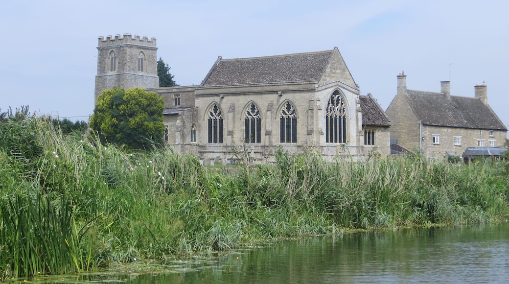 Passing Cotterstock on the Nene - July 2014