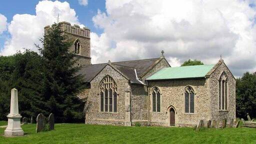 Parish church of SS Peter and Paul, Wendling, Norfolk, seen from the southeast