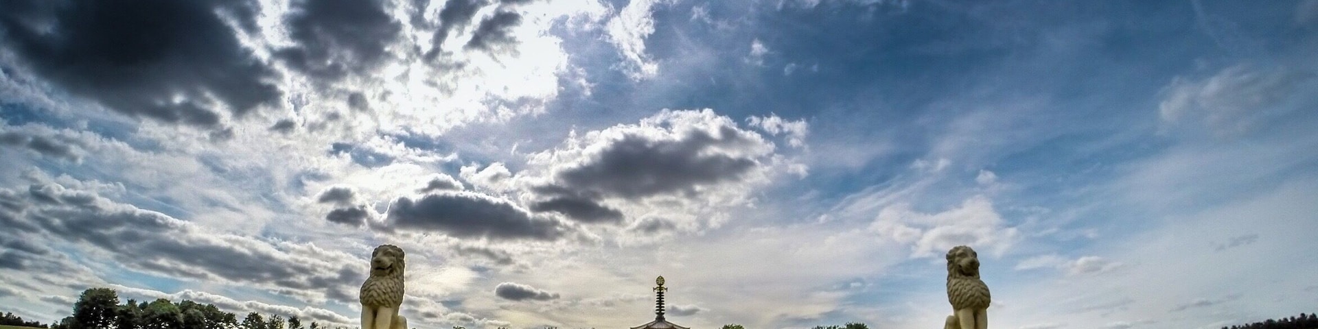 The peace pagoda in Milton Keynes by willen lake