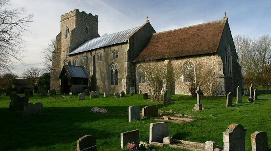 Church of St George in Wyverstone, Suffolk, England. A Grade I listed medieval church.