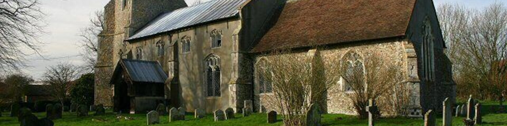 Church of St George in Wyverstone, Suffolk, England. A Grade I listed medieval church.