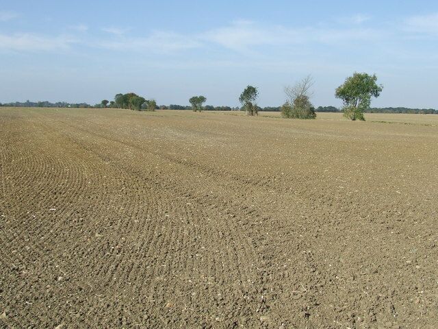 Footpath Where The farmer has not yet reinstated the path across this field leading off Potash Lane Wyverstone Street, Suffolk.
