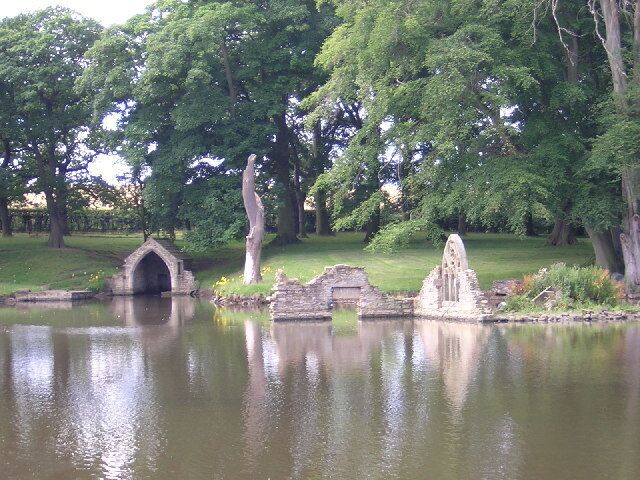 Whitworth Hall Lake. At Whitworth Hall Country Park.