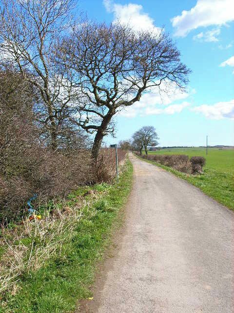 Farm road and bridleway to Humble Knowle Farm, Fishburn